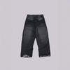 Unisex Y2K Rivet-decorated Washed Jeans Women Black Vintage Gothic Cowboy Jeans Men Streetwear Ripped Denim Pants