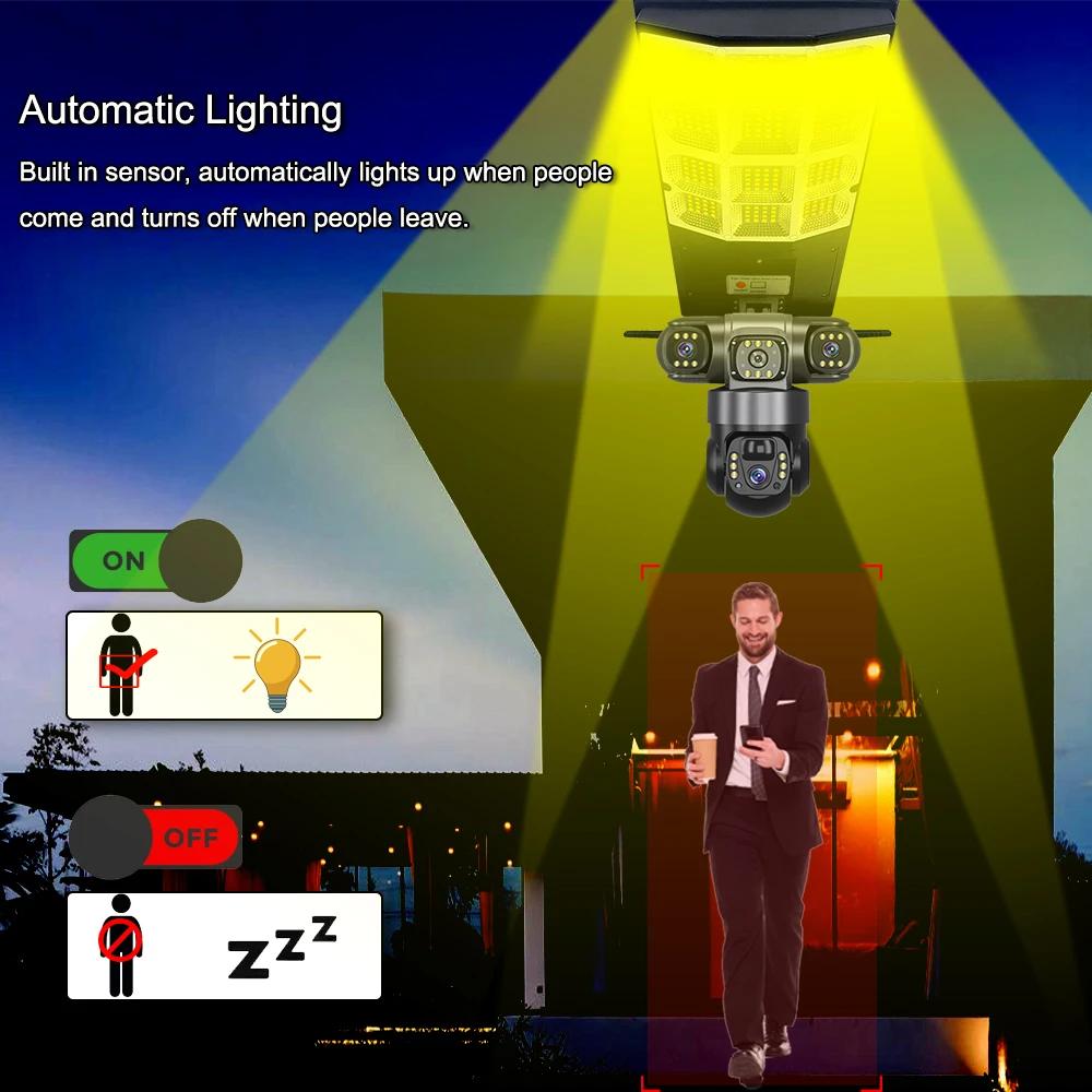 2-in-1 Solar-Straßenleuchte, Kamera, Hofleuchte, Mehrzweck-Überwachungsleuchte Energieladung