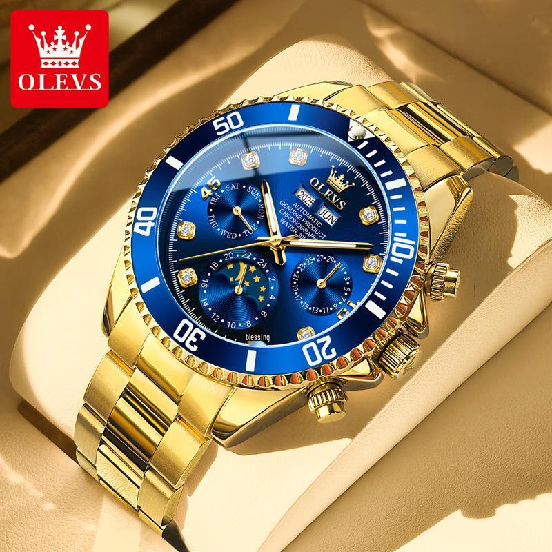 Olis Herren Automatikuhr Ewiger Kalender Daytona Panda Eye Mechanische Uhr