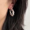 925 Sterling Silver Earrings For Women Trendy Geometric Retro Twist Earring Jewelry Prevent Allergy Party Gift Accessories