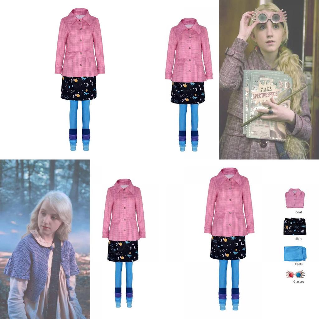 Luna Lovegood Cosplay Costume Set For Halloween Role Play Full Dress