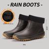 Men's & Women's Non-Slip Waterproof Short Rain Boots with Cotton Lining for Outdoor Use
