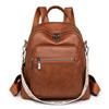 IELGY Pu Backpack Fashion Retro Large Capacity Casual Commuter Travel Backpack