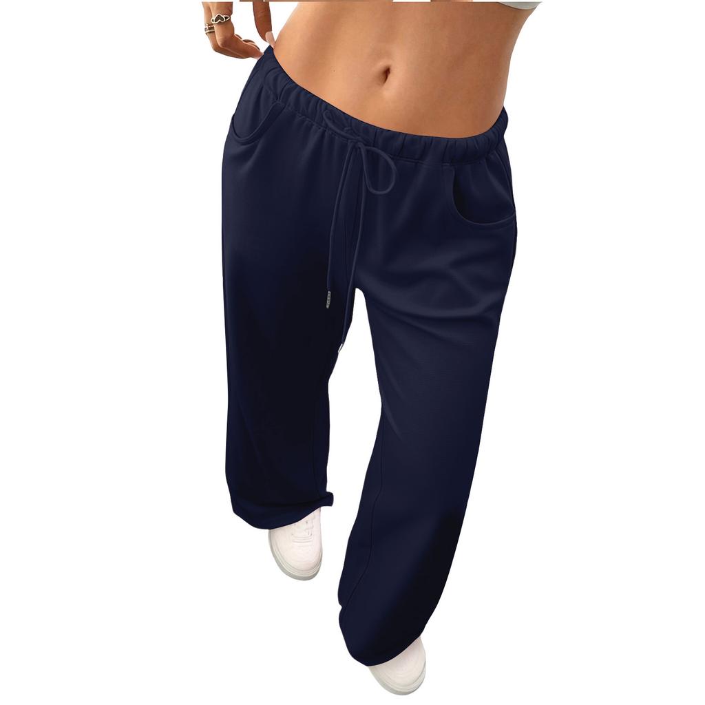 Women's Wide-leg Athletic Pants, Loose Straight-leg Casual Pants, Athletic Jogging Pants