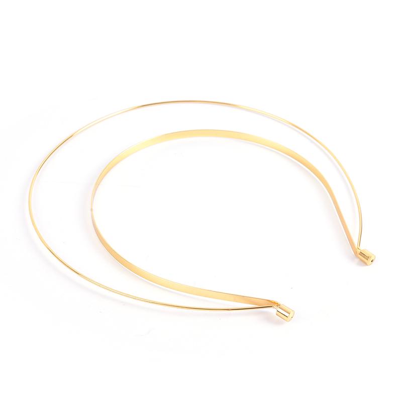 Złota płyta Korona Projekt Opaska Ślubne Akcesoria Tiara Ślubna Dla Kobiet