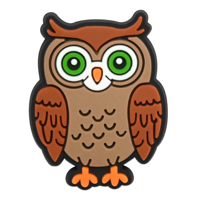 Calitate Superioară 1-25 Bucăți Familie Drăguță de Bufnițe Decorațiuni pentru Pantofi de Grădină Desene Animate Farmecuri pentru Saboți Copii Cadouri pentru Petreceri black