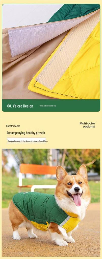 Warme Baumwoll-Hundekleidung für mittlere und große Rassen: Herbst/Winter-Stil für Corgis, Border Collies, Dobermänner und Golden Retriever