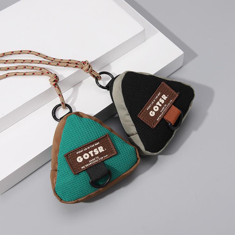 Unisex Triangle Key Pouch With Creative Design And Keychain Functionality