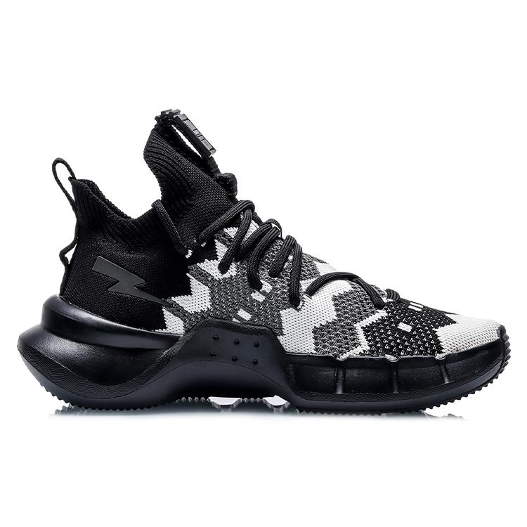 Neil Barrett X Li Ning Essence 2.3 Vintage Basketballschuhe Damen Mittelhoch Schwarz/Weiß AGBQ128-2