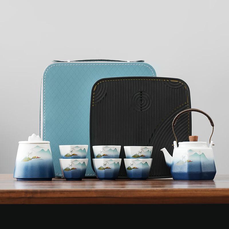 Japanese Scenic Teapot & Gongfu Tea Set