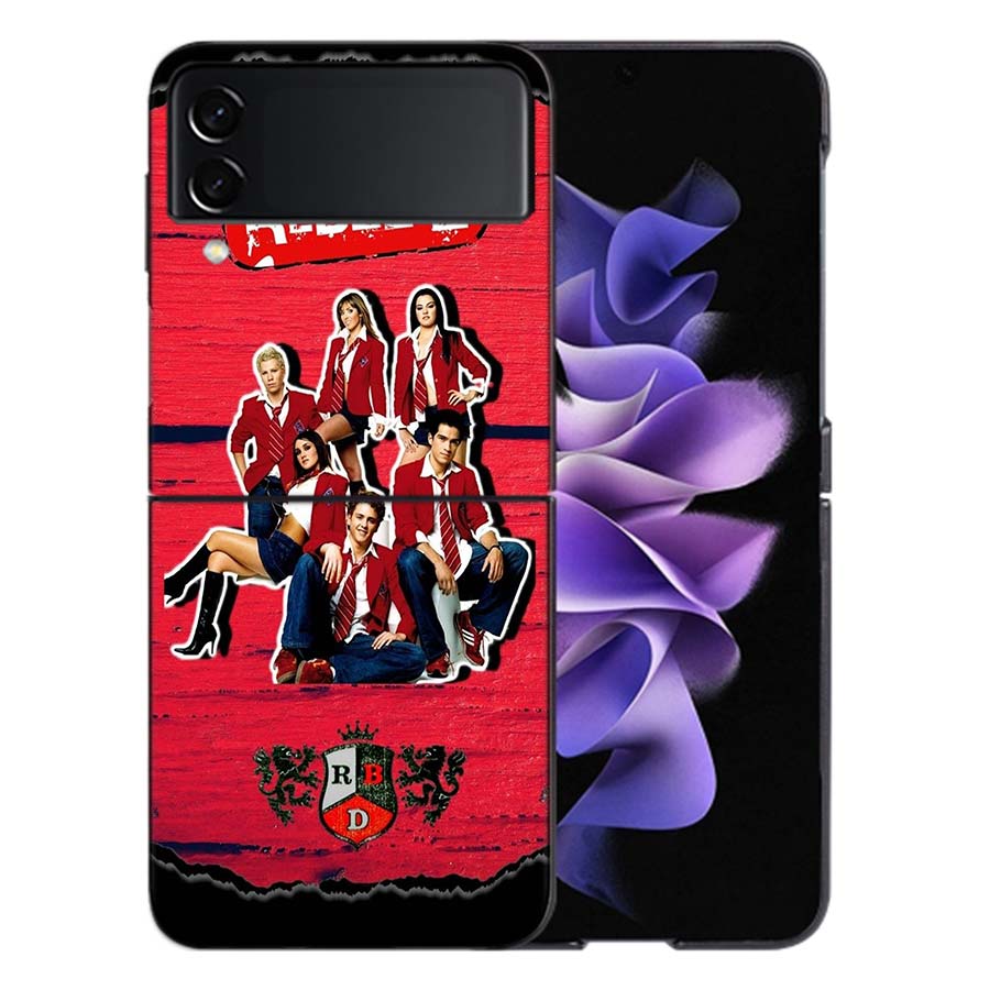 Fashion RBD Rebelde For Samsung Galaxy Z Flip 5 4 3 Case Shockproof Hard Cover Phone Z Flip 6 7 5G Z Flip 5 4 5G TPU PC Hard C
