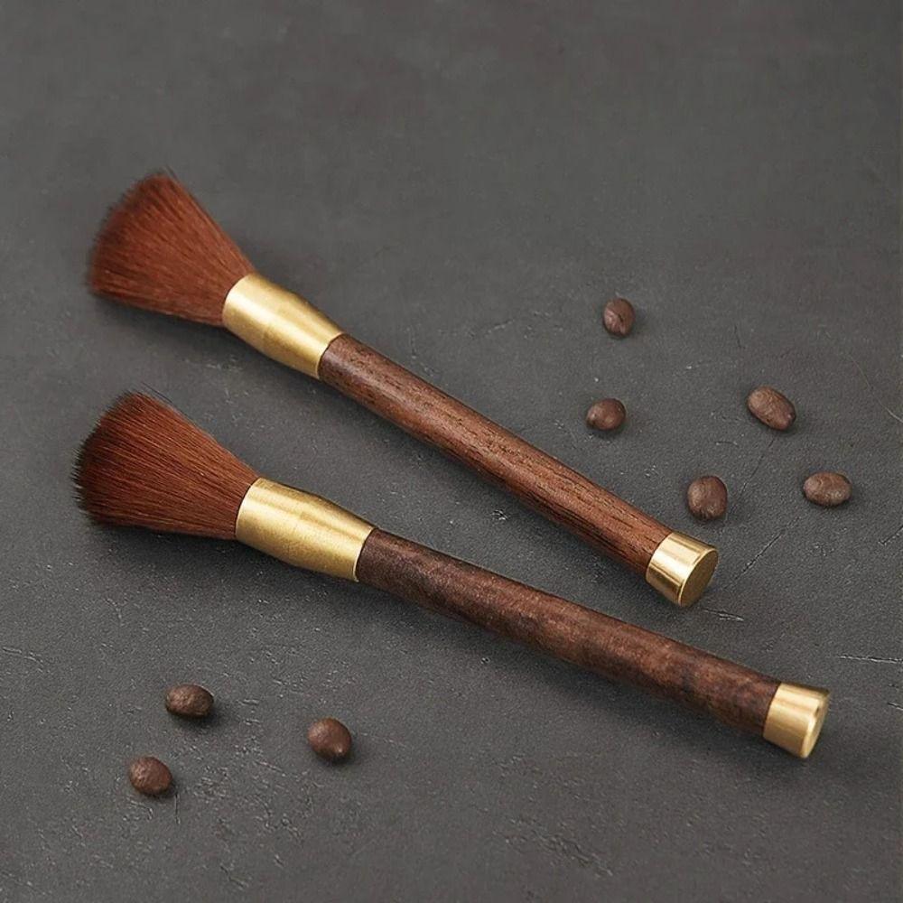 1Pcs Wooden Handle Espresso Machine Cleaning Brush  For Home Kitchen Barista Cafe Use