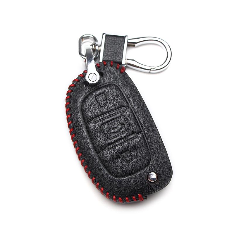 Hyundai Genuine Leather Key Case for Santa Fe, ix35, Mistra, Elantra, Reina, Veloster, Sonata