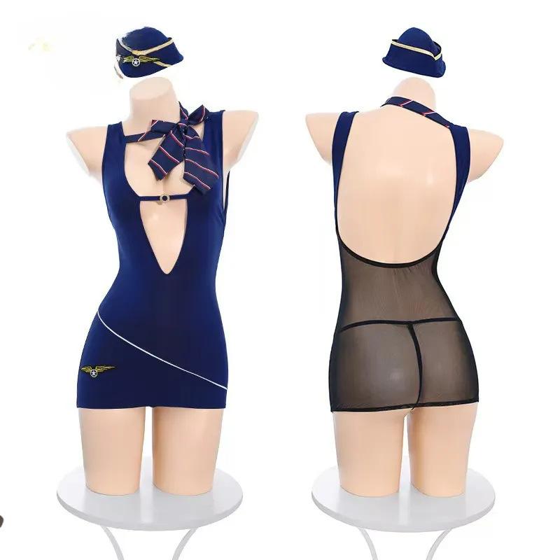 Sexy flight attendant uniform temptation new sexy underwear perspective naked buttocks free sexy private flight attendant service buttocks