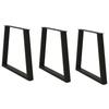 VidaXL Dining Table Legs V-Shape 3 Pieces Black 80 X (72-73,3) Cm Steel 4012588