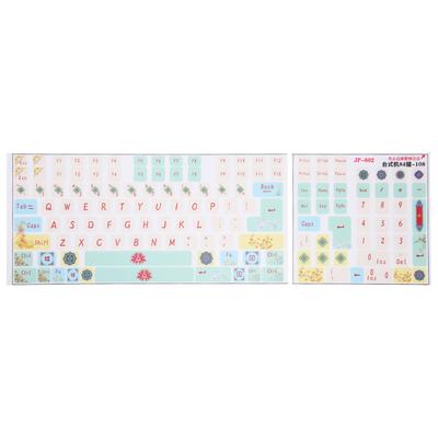 2 Pezzi Adesivo Tastiera Meccanica Superfici Opache Carino Cartone Animato Modello Trasparente PVC Adesivo Tastiera