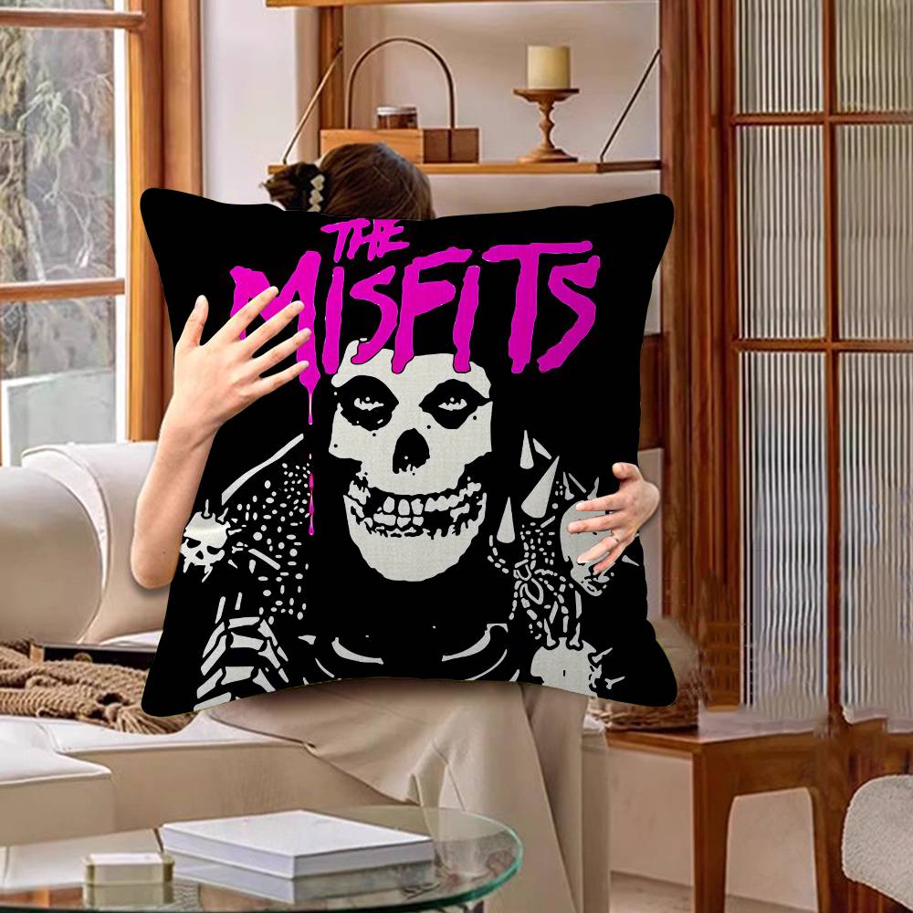 Classic M-Misfits Punk Band Cushion Cover Decorative Pillow Sofa Home Decor Case Pillow Cases