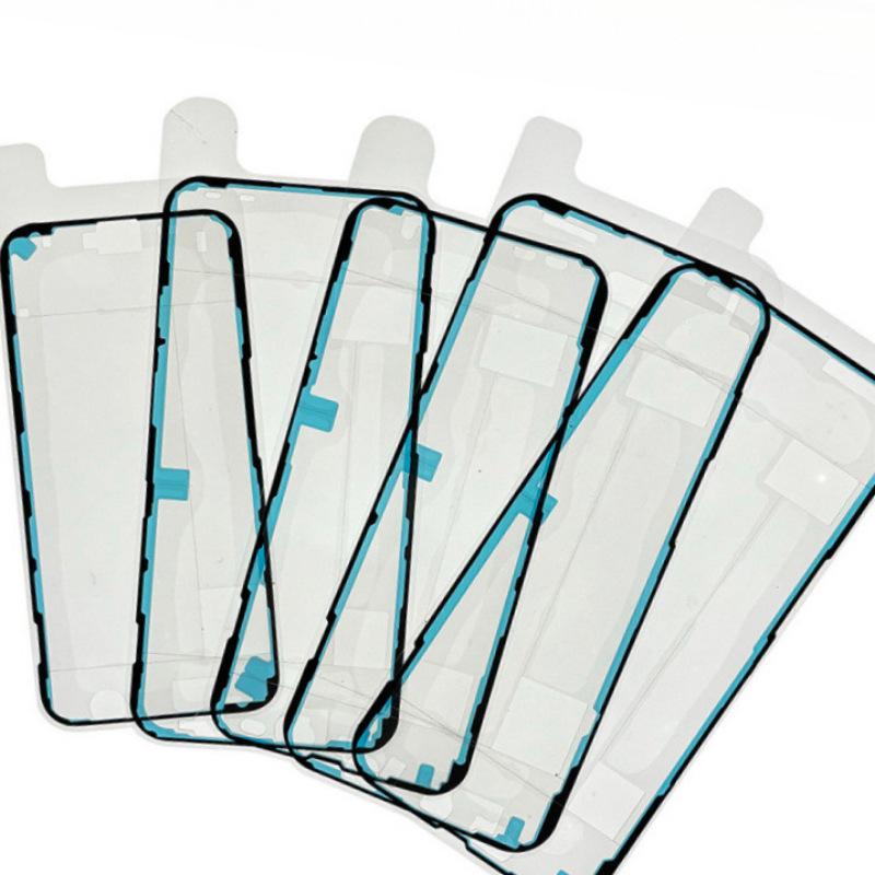 Three-Layer Red Waterproof Adhesive with Light Blue Dustproof Frame for iPhone