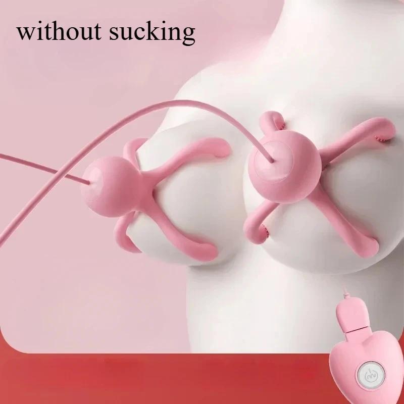 Nipple Vibrator for Women Breast Massage Nipple Clamp Enhancer Nipple Sucking Stimulator Sex Toys Couples Female Adult Toys