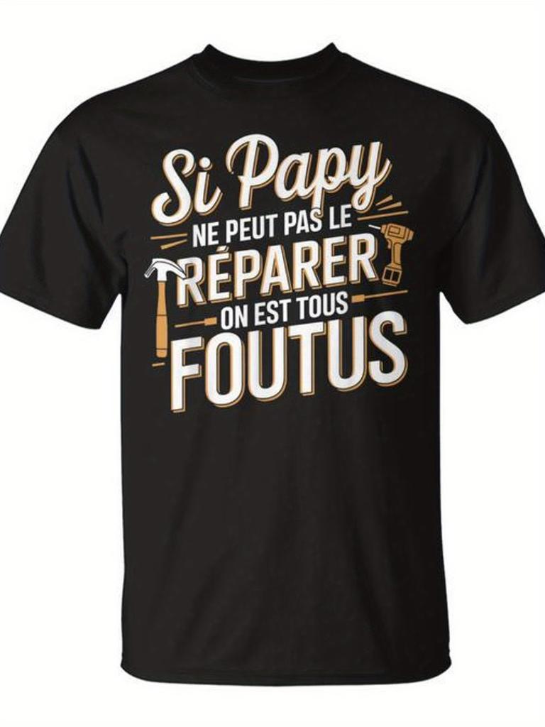 If Dad Cant Fix It Unisex T Shirt Cotton Tee Unisex Oversized Loose Summer Si Papy Ne Peut Pas Le Rparer On Est Tous Foutus Tops