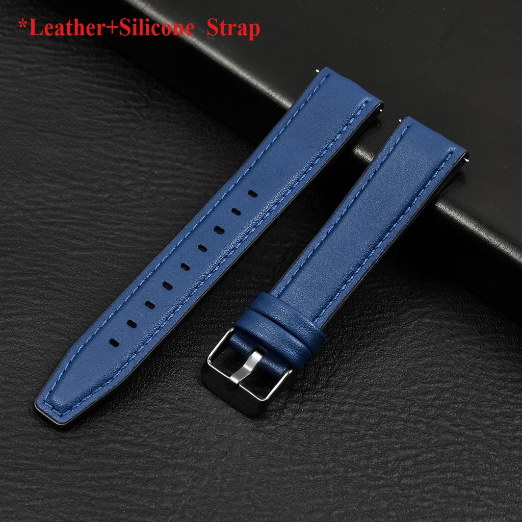 20mm 22mm Leather Strap for Samsung Galaxy Watch 7 6 5 4 40 44mm Gear Band Vintage Bracelet for Xiaomi Redmi Watch 5 Lite/Active