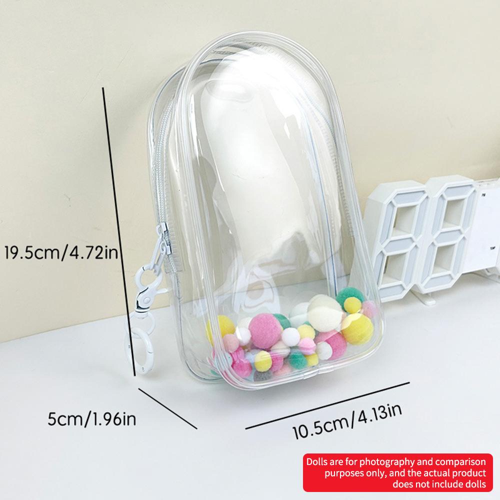 1PC Rubberized Doll Protection Cover, Transparent Pvc Dust-Proof Display Bag, Outdoor Storage Box For Labubu