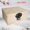 Vintage Solid Wood Rectangular Storage Box with Lid