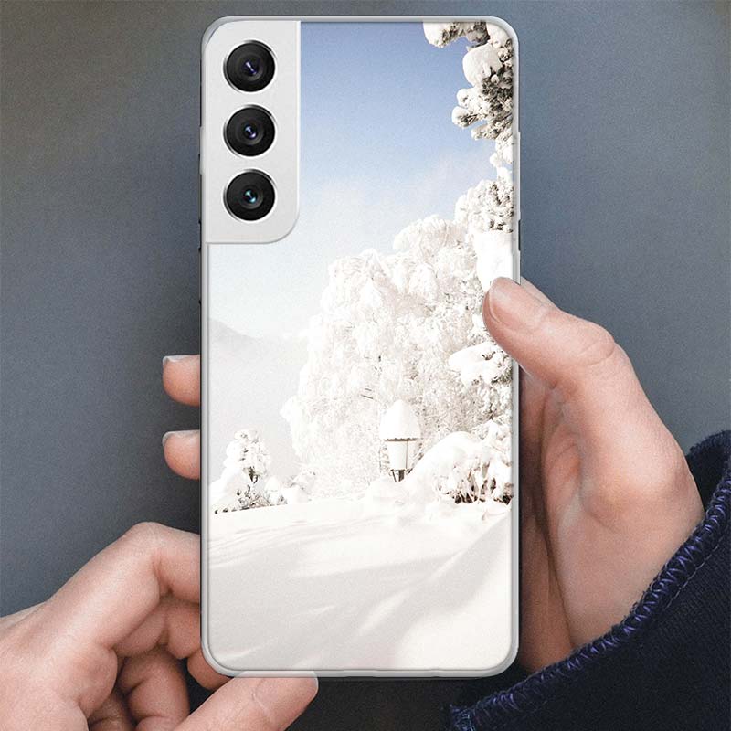 

Winter Snow White Phone Case For Samsung Galaxy S25 S24 S23 Ultra S22 Plus S21 S20 FE S10 + S25Ultra S24U Soft Cover Shell S24 S Samsung S20 Ultra