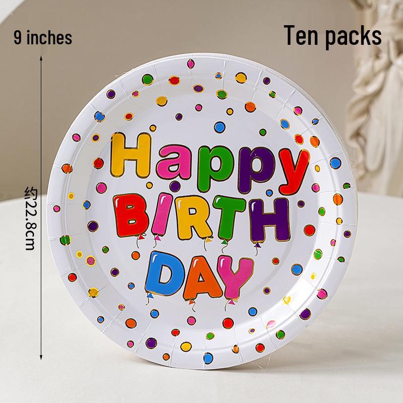 Disposable Party Supplies Set: Paper Plates and Cups for Birthdays and Weddings
