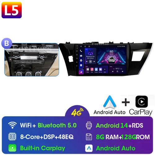 Android 14 2 Din Car Radio for Toyota Corolla Ralink 2014-2016 Multimedia Video Player Navigation MP5 Stereo Carplay Head Unit