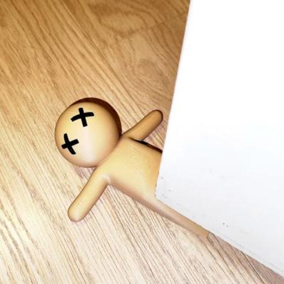 Yousheng Lying Cartoon Men Door Stopper Wedge Wall Protector Anti-slip Windproof No Drilling Anti-collision Carpet Tile Concrete Wooden Floor Doorstop