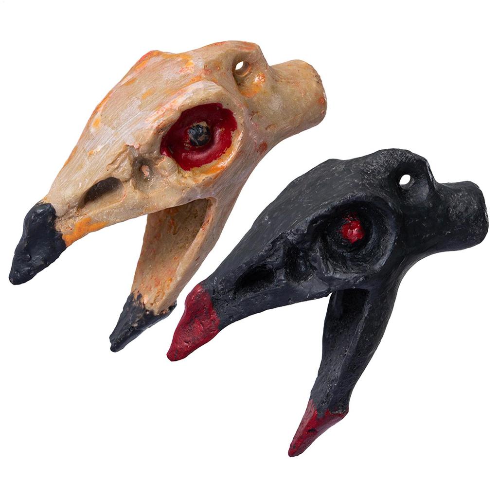 Halloween Aztécký píšťalka smrti Píšťalka smrti ve tvaru vraního zobáku Strašidelná lebka Křičící aztécké válečné píšťalky Píšťalky lidského křiku