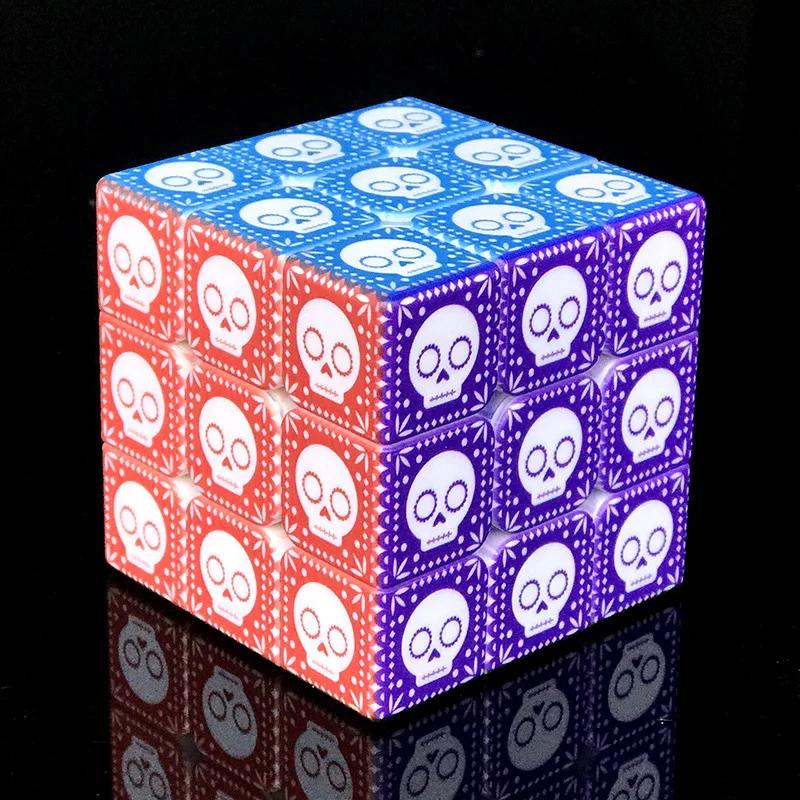 3X3X3 Skull&Bones Magic Cube Professional Speed Puzzle Children'S Fidget Gift Kids Educational Toy
