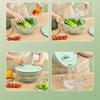 Double Layer Salad Spinner With 304 Stainless Steels Basket For Efficient Vegetable Fruit Drying And Washing Kitchen Tool