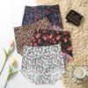Large Size Women Summer Thin New Print Non Mark Ice Silk Belly Lift Hip High Waist Triangle Briefs