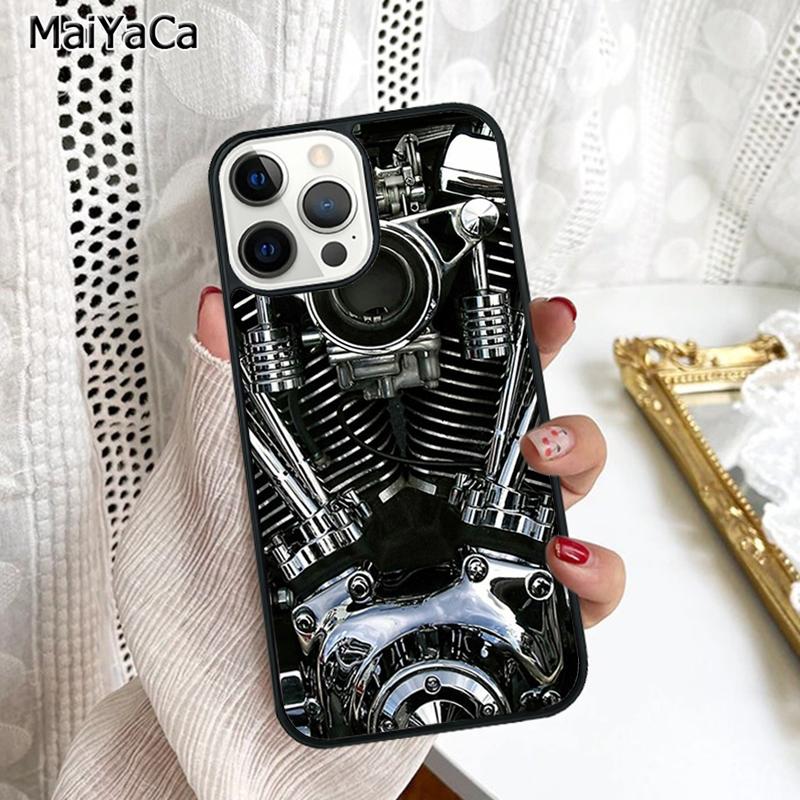 Motor Engine Motorcycle Phone Case Cover For iPhone 17 Air 16 16e 15 Plus 11 12 13 14 Pro Max Shell Coque