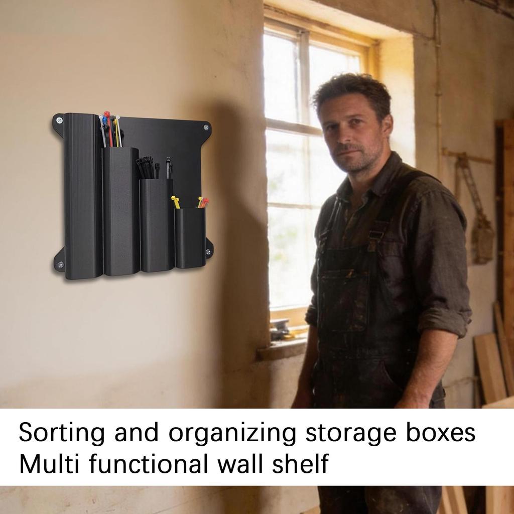 Wandmontiertes Kabelbinder-Organizer-Rack Multifunktionaler Aufbewahrungshalter für Kabelmanagement und Aufbewahrung kleiner Zubehörteile