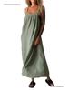 2026 Summer Casual Cotton Linen Strap Dress