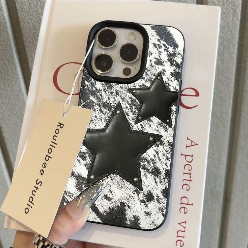 HOT Luxurious Stars Lichee Leather Pattern Phone Case For Redmi Note 14 13 12 11 10 9 8 Pro Plus 4G 5G Shockproof Cover
