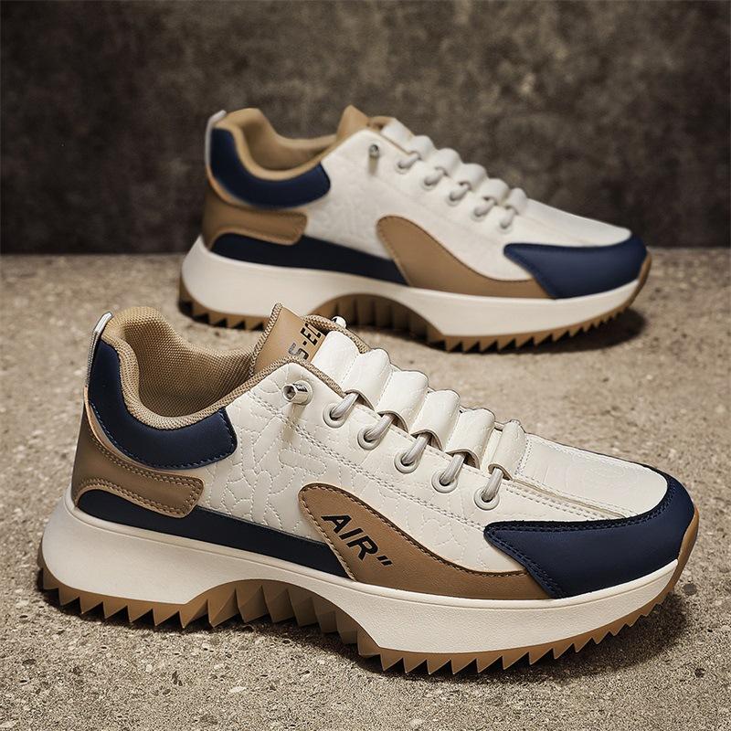 

инс папины кроссовки осень и зима микрофибра кожа дышащие кроссовки модные на толстой подошве амортизирующие кроссовки на толстой подошве студенческий я 44