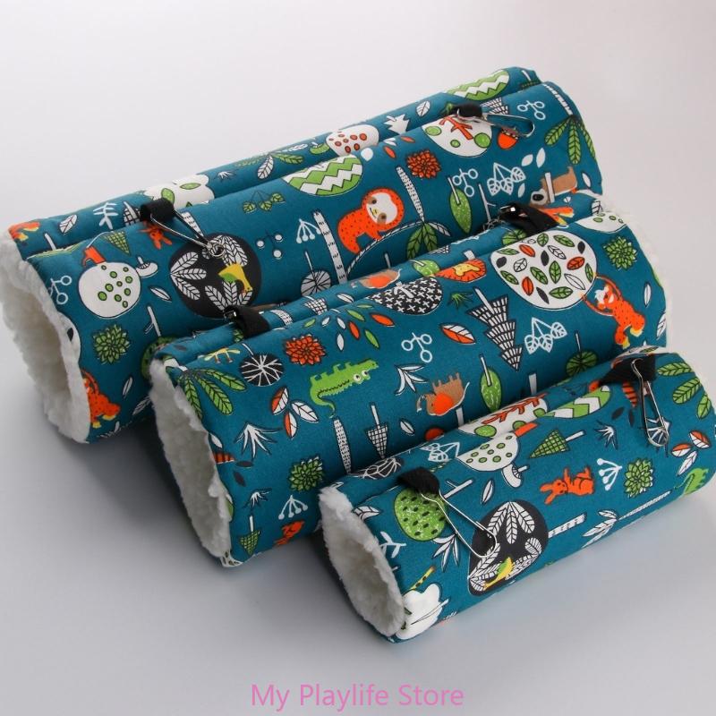 Parrots Squirrels Hamsters Tunnel Birds Plush Winter Warm Cotton Toy Hammock Passage Tunnel Pet Products Hamster Tent