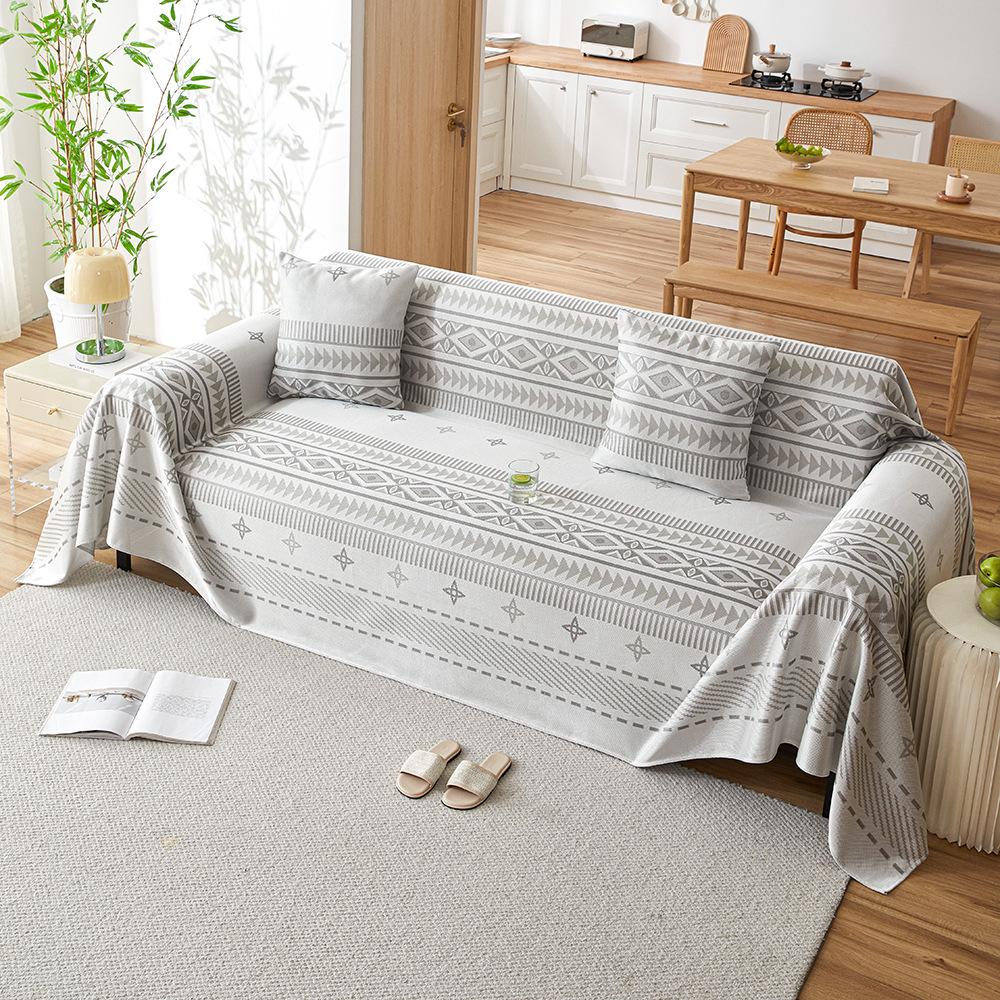 Sommer Kühl Eis Seide Einteilig Schlicht National Mode Sofa Handtuch Vollbezug Handtuch Maschinenwaschbar Kratzschutz Bezug Decke