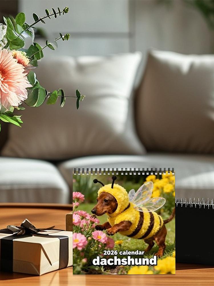 2026 Sausage Dog Calendar Planning and Organizing Planner Dog Monthly Wall Calendar for Appointment Holiday Bedroom Living Room