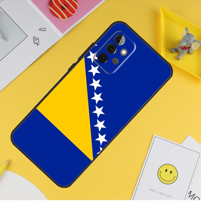 Bosnia Flag Case For Samsung Galaxy A16 A26 A36 A56 A06 A55 A35 A15 A53 A32 A52 A33 A13 A14 A34 A54 A17