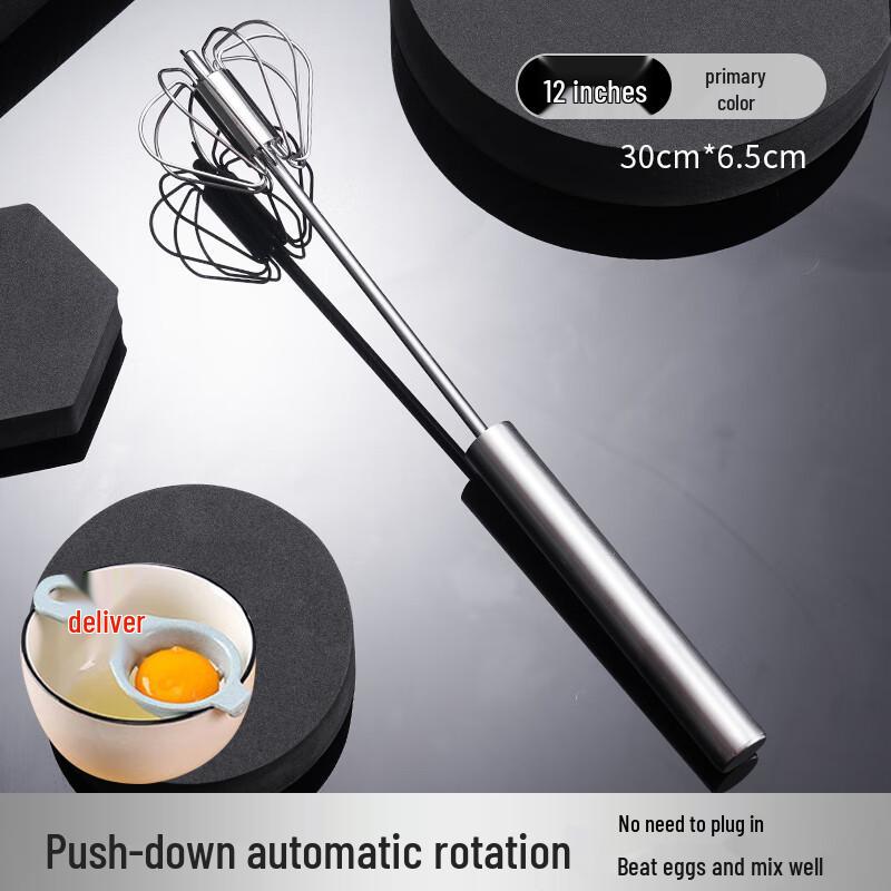 Semi-automatic Stainless Steel Whisk & Egg Separator Set