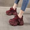 Dad Shoes Thick Sole Inner Height Increase Sports and Leisure Shoes Women's 2026 Spring and Summer New Muffin Fashion Fleece Thicker