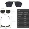 Retro Double Bridges Sunglasses Punk Sunglasses Men's Square Uv400 Twin-beam Aviator Sunglasses Square Sun Glasses Men Shades