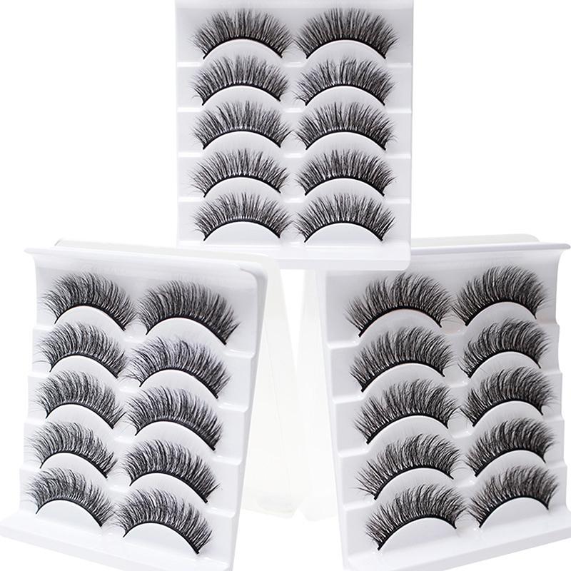 5 Pairs Of 3D 3D Natural False Eyelashes Curl All Match Eyelashes Curl False Eyelashes Naturally