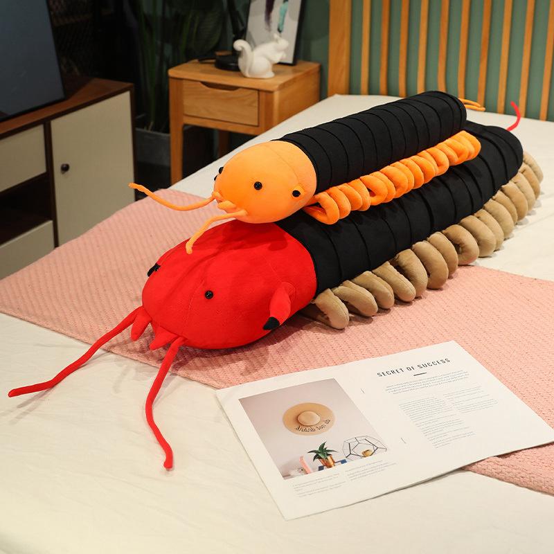 Kreative Simulation Große Tausendfüßler-Puppe Plüschtier Liegender Tausendfüßler-Puppe Junge Tricky Beruhigende Puppe