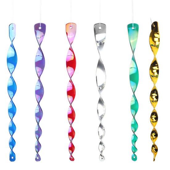 10 ks Reflexní spirálové tyče Odrazovač ptáků Zářivé barvy Široce používané Přenosné venkovní odpuzovače ptáků Zařízení na zastrašování ptáků